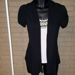 Black & White beaded top